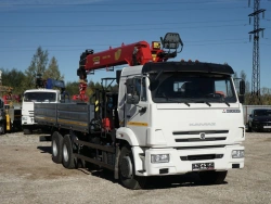 Special purpose vehicle with hydraulic loading crane of MKMA type on the basis of KAMAZ 43118 and its modifications 41K05N-UN
