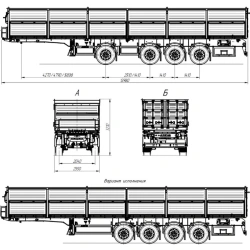 Tipper semitrailer AM9560-31FS with axles PLANT 1201-2410002T with load capacity 12 tonnes