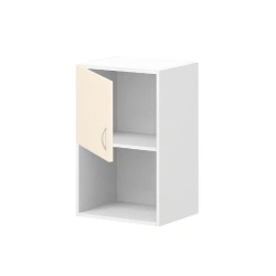 Hinged cupboard with niche