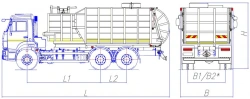 Side-loading rubbish truck model MK-4551-08