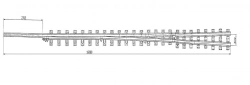 Straight frame rail with curved shank of the project 2717.01.010-01