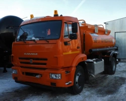 Tank truck for transportation of dangerous goods type 9666A (Modifications 9666A1 on KAMAZ 43253-G5 chassis)
