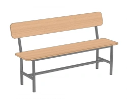 Bench with backrest 1000*350*780 mm SKS 100