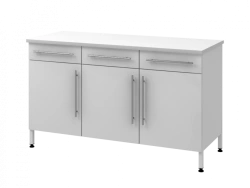 Wall-mounted table on metal pedestal 1500 PTYAL