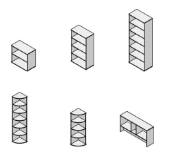 Shelving unit. Set of furniture "Gamma"