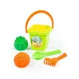 Set No. 36: Medium flower bucket, flower strainer, scoop No. 2, rake No. 2, 2 moulds, Article No. 2280.