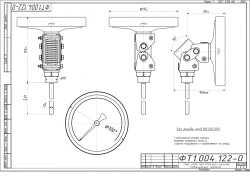 Bimetallic thermometer TBf-220 IP54 100 USH