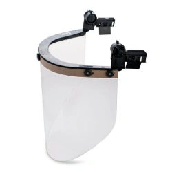 Face shield with attachment to the helmet of the KBT SUPER VISION® safety helmet, article no. 04397
