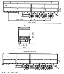 Four-axle tipper semi-trailer AM9560-31FS with CEYLAN AS-1210-225-ST-OV axles with payload capacity of 12 tonnes