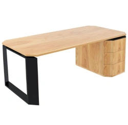 Executive desk in solid wood and veneer CB1-1-1-1-1