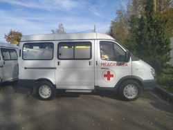 Medical service vehicle IAC-1767M6 on the basis of Vehicle Sobol, Modification 22177, 221717 Petrol engine E