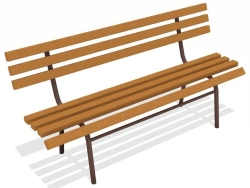 Park bench of "Edelwood" trade mark