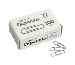 Paper clips 22 mm 100 pcs. uncoated