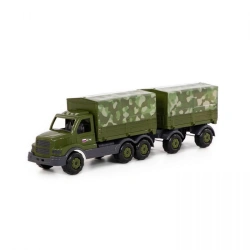 "Stalker", flatbed military tent car with trailer, article number 48653