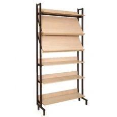 Demonstration shelving units with inclined shelves model Stmet-DP5, Stmet-DP6