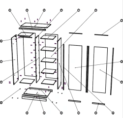 Wooden wardrobe MP-ShK2D