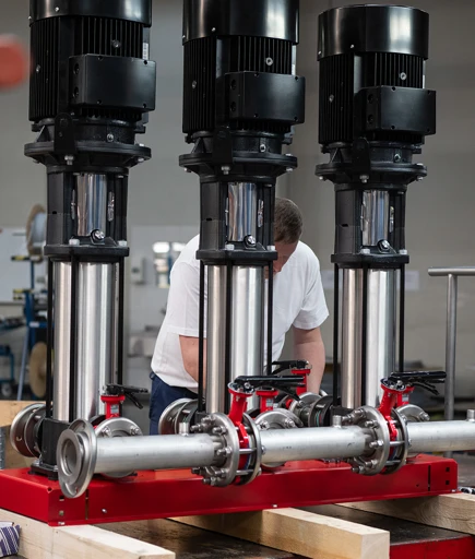 Water and Foam Fire Suppression Systems with Vertical Multistage Pumps