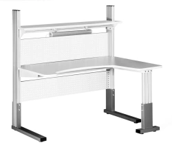 Industrial furniture, including antistatic (ESD), series "Alpha", Viking: ALF-N, work table with shaped table top