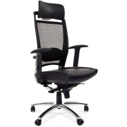 Armchair model CHAIRMAN 281 chrome