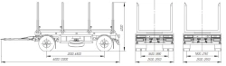 Sorting trailer/pipe carrier trailer STK 9020-60