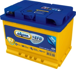 Battery 6ST-62VL AKOM Euro EFB