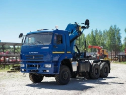 Special purpose vehicle with KMA type hydraulic loading crane on the basis of KAMAZ 5350 and its modifications 51K12N-U6