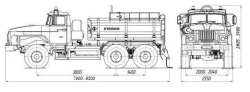 Oilfield tank truck ??? 4680K1 on chassis URAL 4320-1151-61, 4320-1151-63, 4320-1151-71, 4320-1151-73, 4320-1151-75