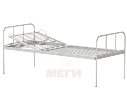 KF0-01-"MSC" (MSC-125) - General hospital bed with a headrest, without wheels, metal backrests, bed - steel mesh, mechanical