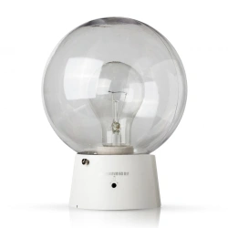 LED luminaire ??? "Sphere Housing and Communal Services-04", with sensor, under the lamp LED E27, vandal-proof IP20, transparent