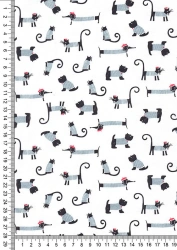 Mixed knitted fabric (CHL-95%, PU-5%) printed, lastic weave 1+1