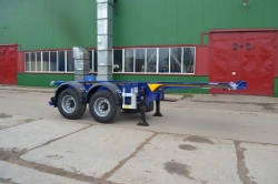 Two-axle semitrailer container trailer model PK-18 of modification PK-18N with axle unit BPW HSFALM 9010-15 V36 61.68.361.147QS,