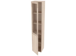 Narrow cupboard with glass 400x370x2000mm (WxHxH) 405.105