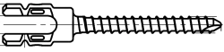 Monoaxial screw Ø5,5 mm reduction screw, length 25 to 60 mm, pitch 5 mm, article no. 830.2XXR
