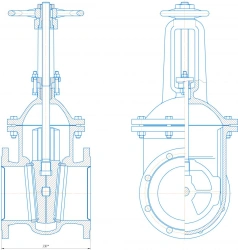 Cast iron wedge gate valve DN 200