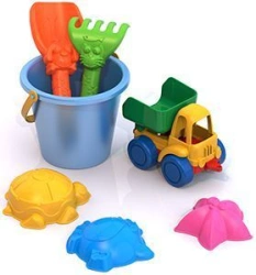 Sand set ?34 (moulds "Sea", dump truck "Nordic", bucket, rake, scoop)