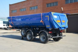 Dump semi-trailer of Tonar 952371 model with axles of TONAR models 90422, 90424, 90431.