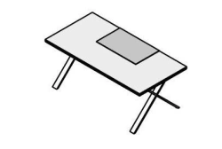 Executive desk on metal frame. Furniture set "Kvins" / "Kvins Slim"