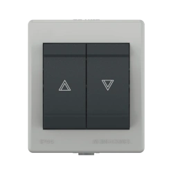 CADUCEUS ALING POWER Outdoor two-way switch for blinds control 10A, 250V~, IP44, grey anthracite, art.