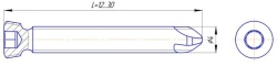 Fixation screw (l.4,0mm, length 12...30mm)