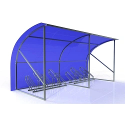 Mass bicycle parking with canopy PARUS for 5 places