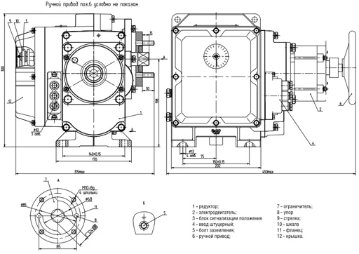 Electric Actuator Mechanism for Control Valves, Model MЭОФ