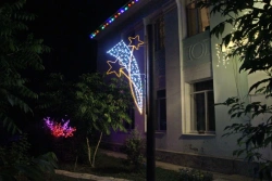 LED console (LED panel) "Two Stars" - decorative street lamp on brackets (modifications 220V, 24V,1