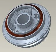Working wheel, floating, dispersing, DN5-21, 0.68 inch shaft, Niresist / IMPELLER: FL, AGH, DN5-21, .68, NI-RST part number 123