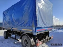Flatbed trailer 589202 with axles PLANT 1201/1202-2410002, tyres KAMA