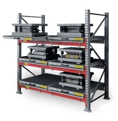 Shelving unit with pull-out platforms DiCom