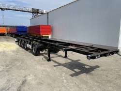 Semitrailer-container wagon type 85339, modification 853395. Metal platform with container fastening devices