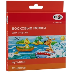 Wax crayons "Cartoons" 12 colours