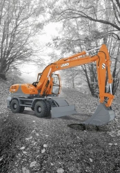 Single-bucket pneumatic wheeled excavator E140W