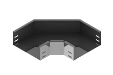 Corner horizontal tray for 90 degree turn ONL 000x000 U90 with overall dimensions from 100x40 mm to 600x200 mm,