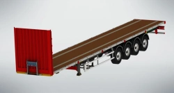 Flatbed semitrailer without sides, four-axle, modification FSA-544